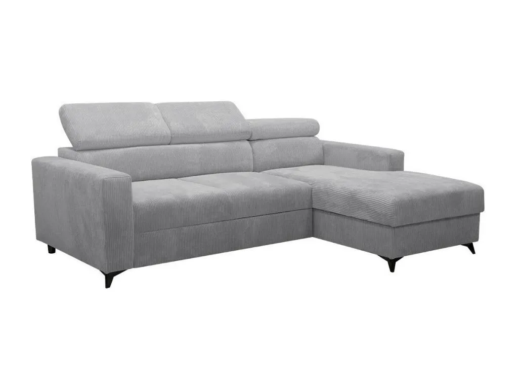 Sofá rinconero Mueblesclasic 191 Gris Función de descanso Caja de ropa de cama 236x172cm