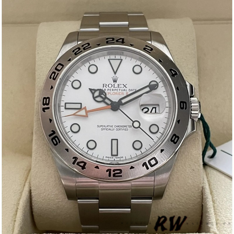 Rolex Explorer II 216570 Stainless Steel White Dial 42MM Mens Replica Watch