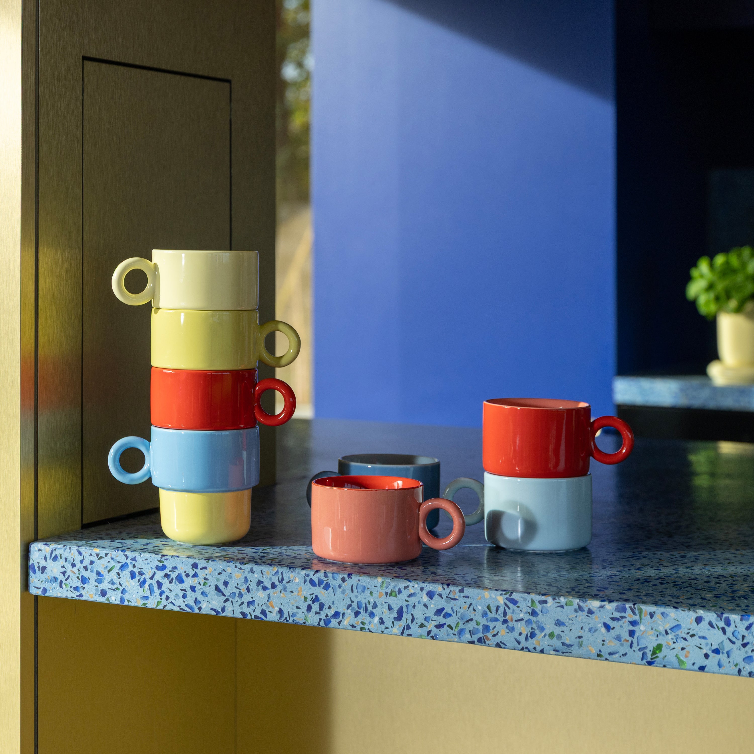 &k amsterdam Chiquito Mok Large - Set van 2 - Rood