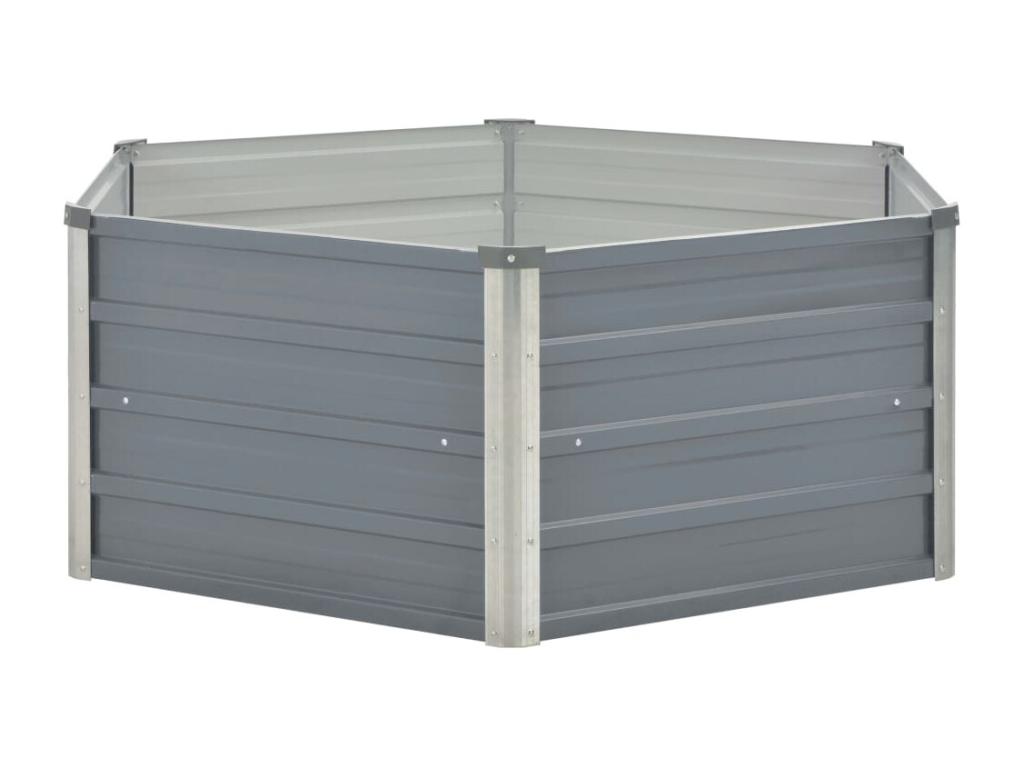 Decoratodo levada 129x129x46 cm acero galvanizado gris