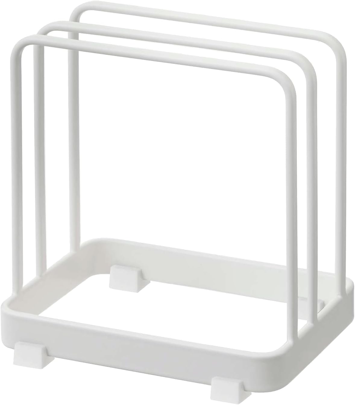 YAMAZAKI Home Plate Cutting Board Stand - Kitchen Storage Rack Holder Organizer - Steel