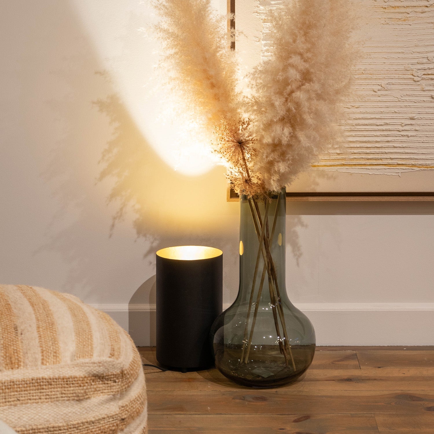 Atmooz Vloerlamp Lavinia - Zwart Goud - Max 40W - E27 Fitting