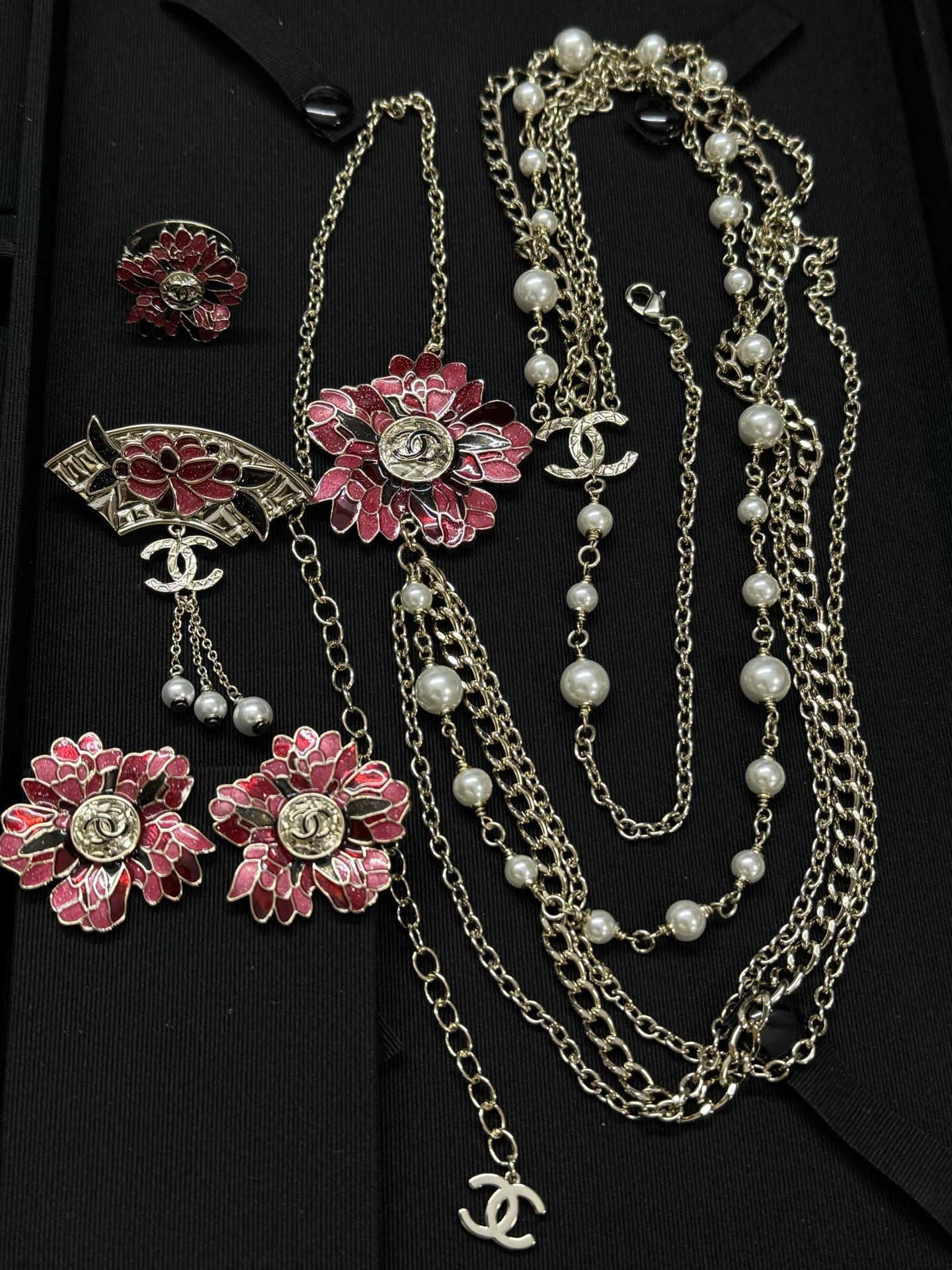 Chanel Flower Multiple Layers Sweater Necklace - Original Replica Club