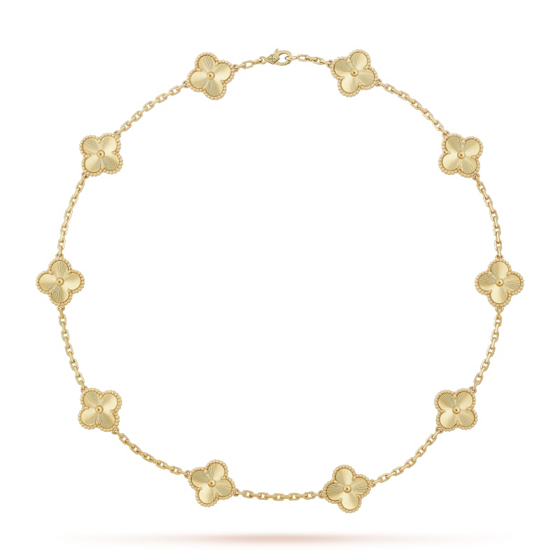 Replicate Vintage Alhambra necklace, 10 motifs(1:1 replica) - Original Replica Club