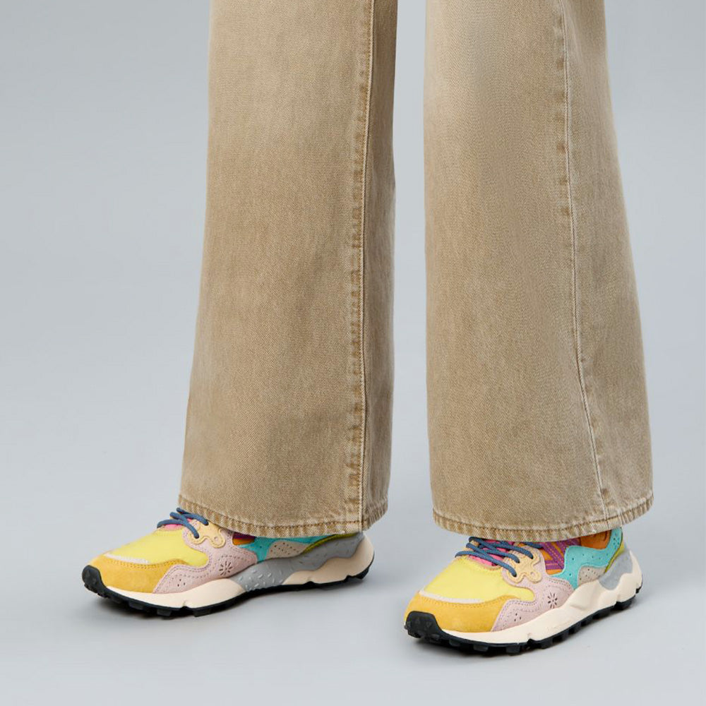 Flower Mountain - Baskets Yamano 3 Suède Nylon - Yellow Pink