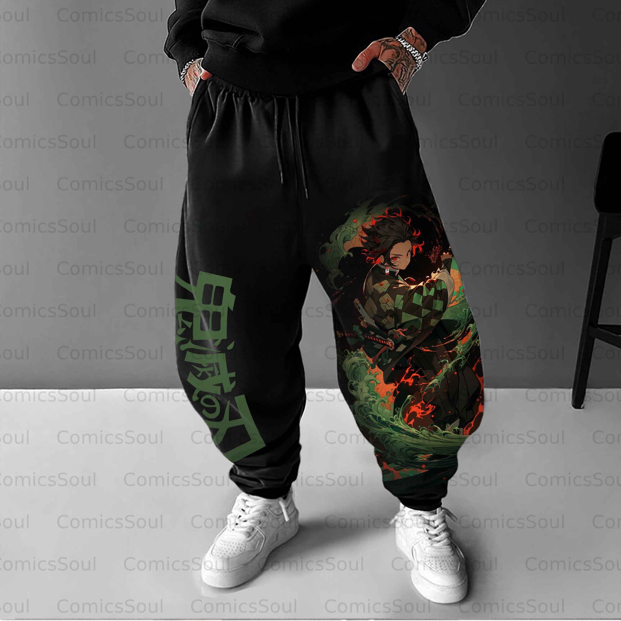 Unisex Anime Inspired Vintage Pants