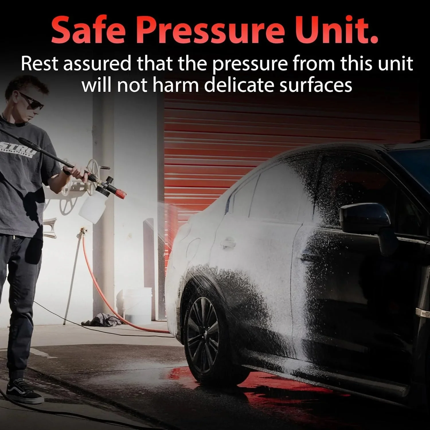 Electric Pressure Washer 2.0, Powerful 1.4 GPM 2000 PSI Car Pressure Washer Sprayer, Snub Nose & Tip Attachment, Use,Car Soap, Patio Boat RV Motorcycle Car Garage Deck Adam's Polishes