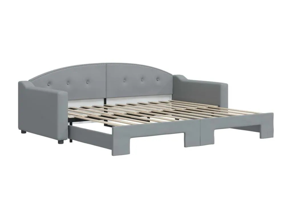 Sofá cama Decoesp tela gris claro 90x200 cm 86827MOPF