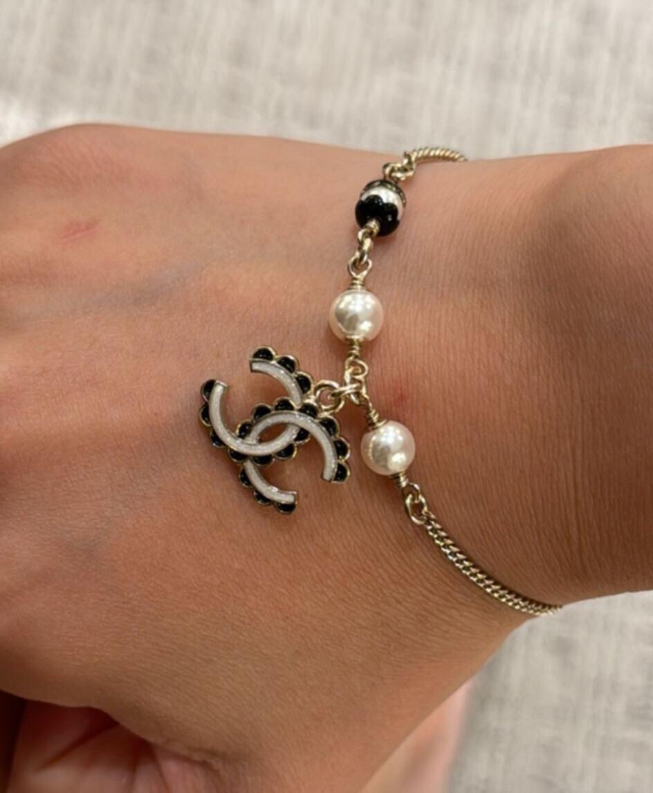 Chanel Black Lace CC Bracelet - Original Replica Club