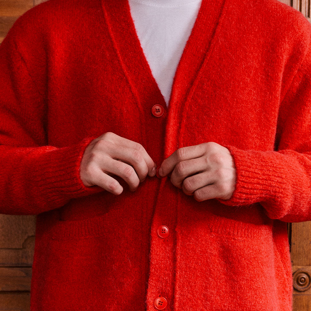 Museum Garments x Merci - Cardigan Alpaca - Rouge