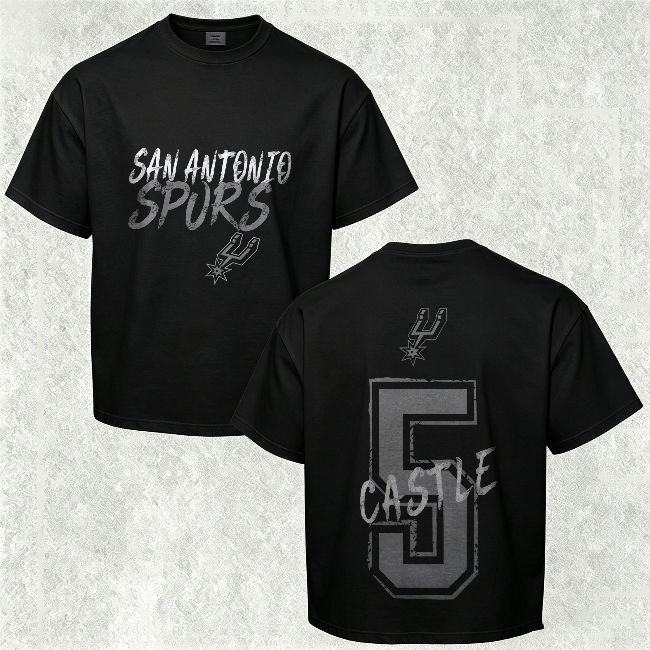 San Antonio Spurs Stephon Castle Hustle Printed Unisex Oversized T-shirt