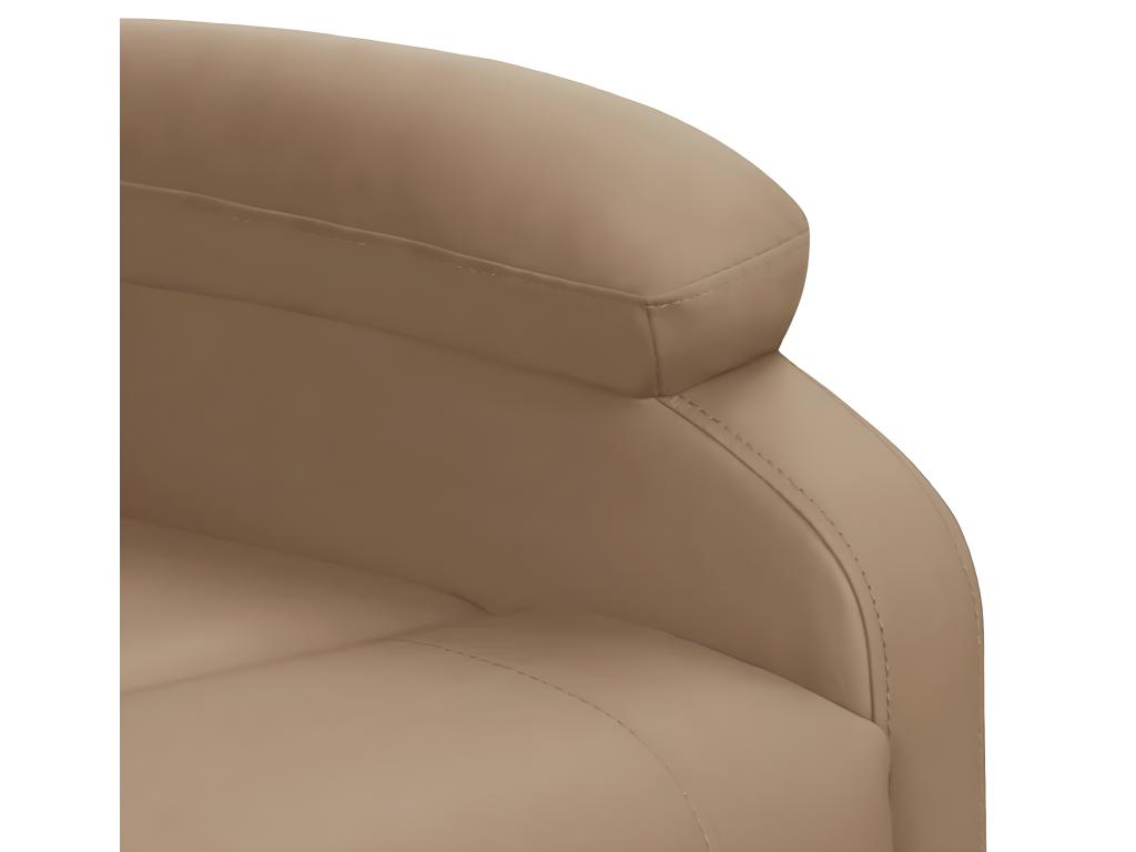 Sillón de masaje elevable cuero sintético color capuchino