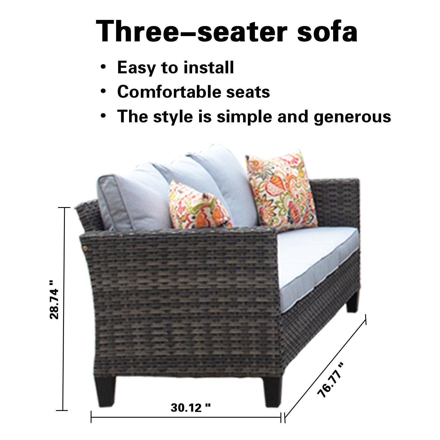 Dron Wicker/Rattan 5 - Person Seating Group with Cushions