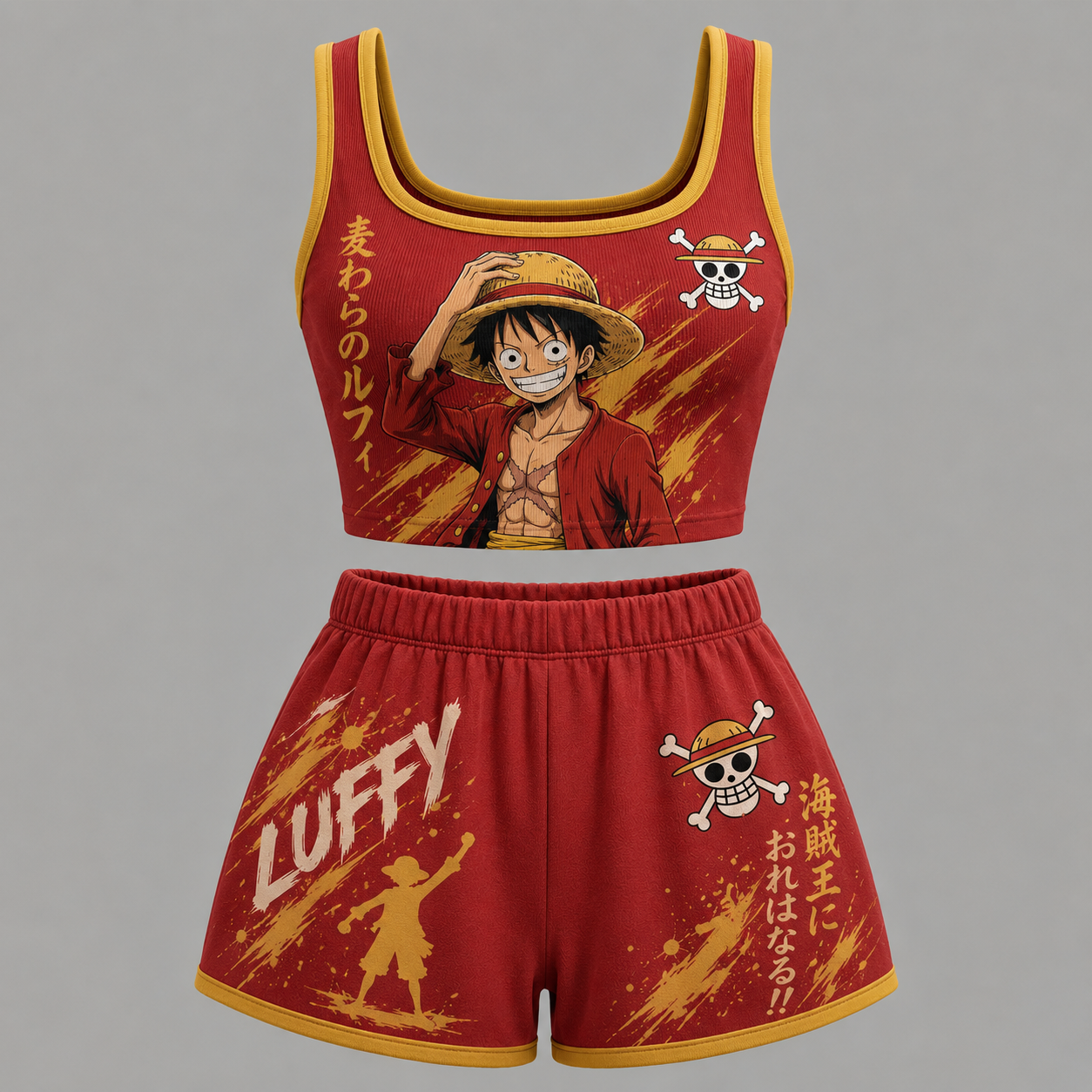 One Piece Vest and shorts Two-Piece Set