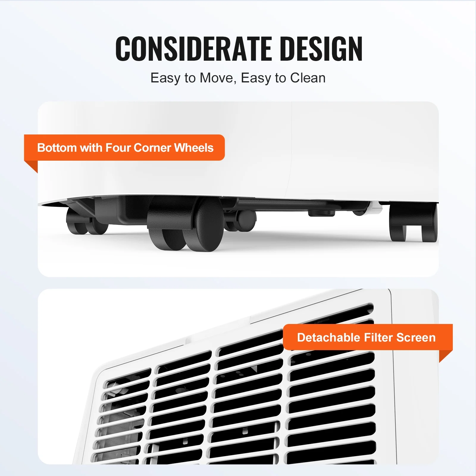 KFFKFF 14,000 BTU Mobile Air Conditioning Unit, Versatile 3-in-1 AC , Suits 550-700 Sq.Ft Spaces, Features Cooling, Dehumidifying, Fan Modes, Quiet Operation, and Comprehensive Accessories - Image 3
