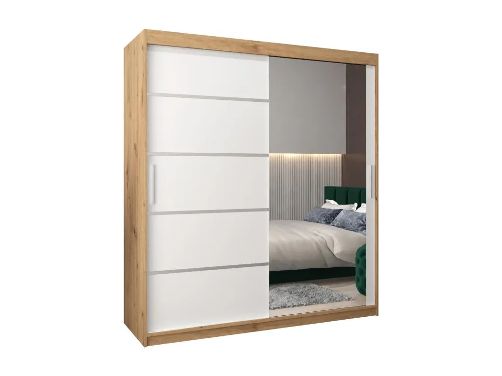 ARMARIO Habitarluz 2 DE PUERTAS CORREDERAS 200/180/62 2 puertas (artisan/blanco) KOZV93847