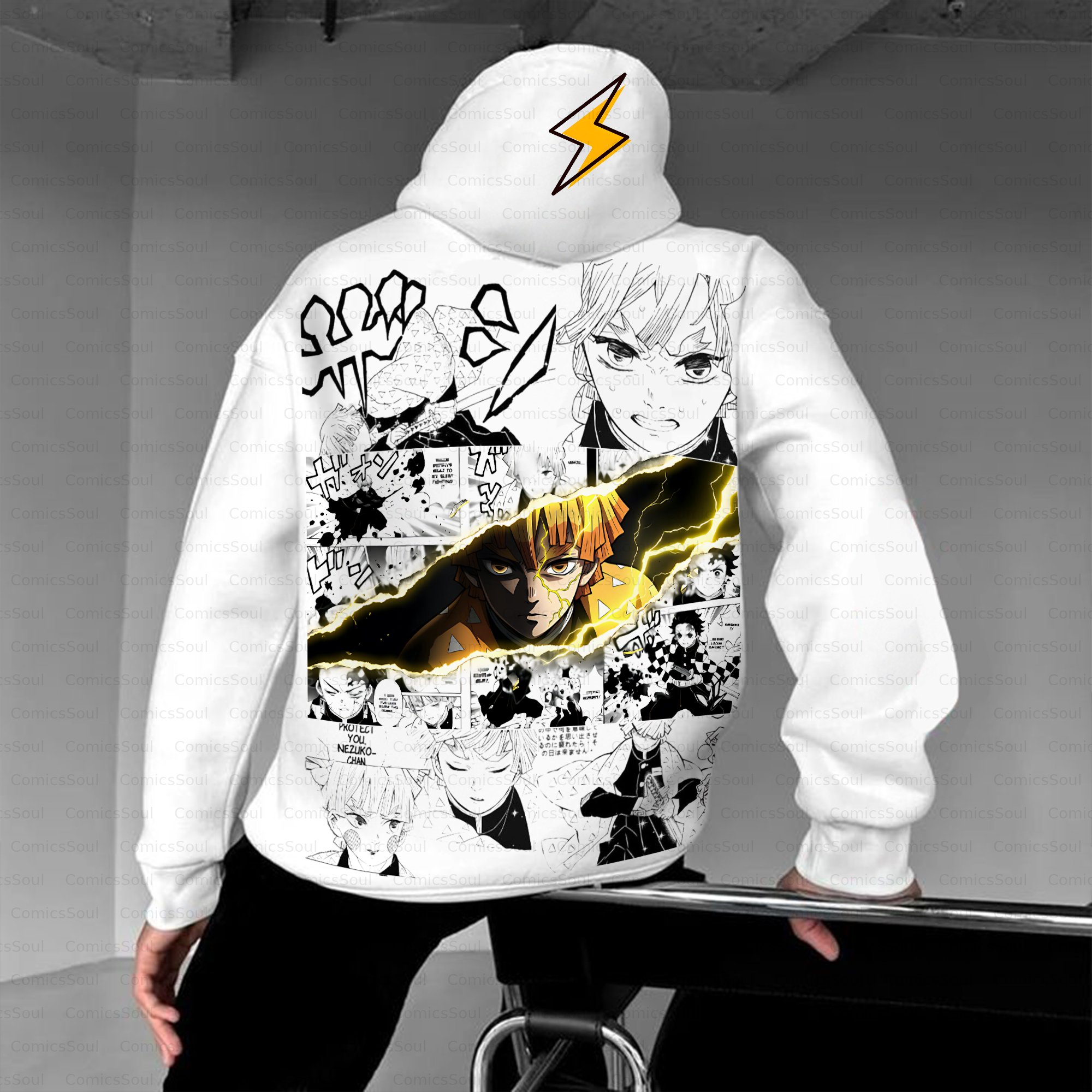 Unisex Anime Inspired Vintage Plush Hoodie