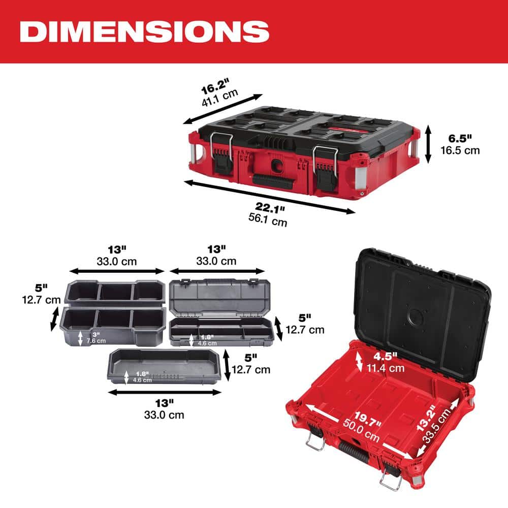Milwaukee PACKOUT 22 in. Rolling, Large And Medium Tool Box Set - 8426-8425-8424 - Image 2 Milwaukee PACKOUT 22 in. Rolling, Large And Medium Tool Box Set - 8426-8425-8424 - Image 2