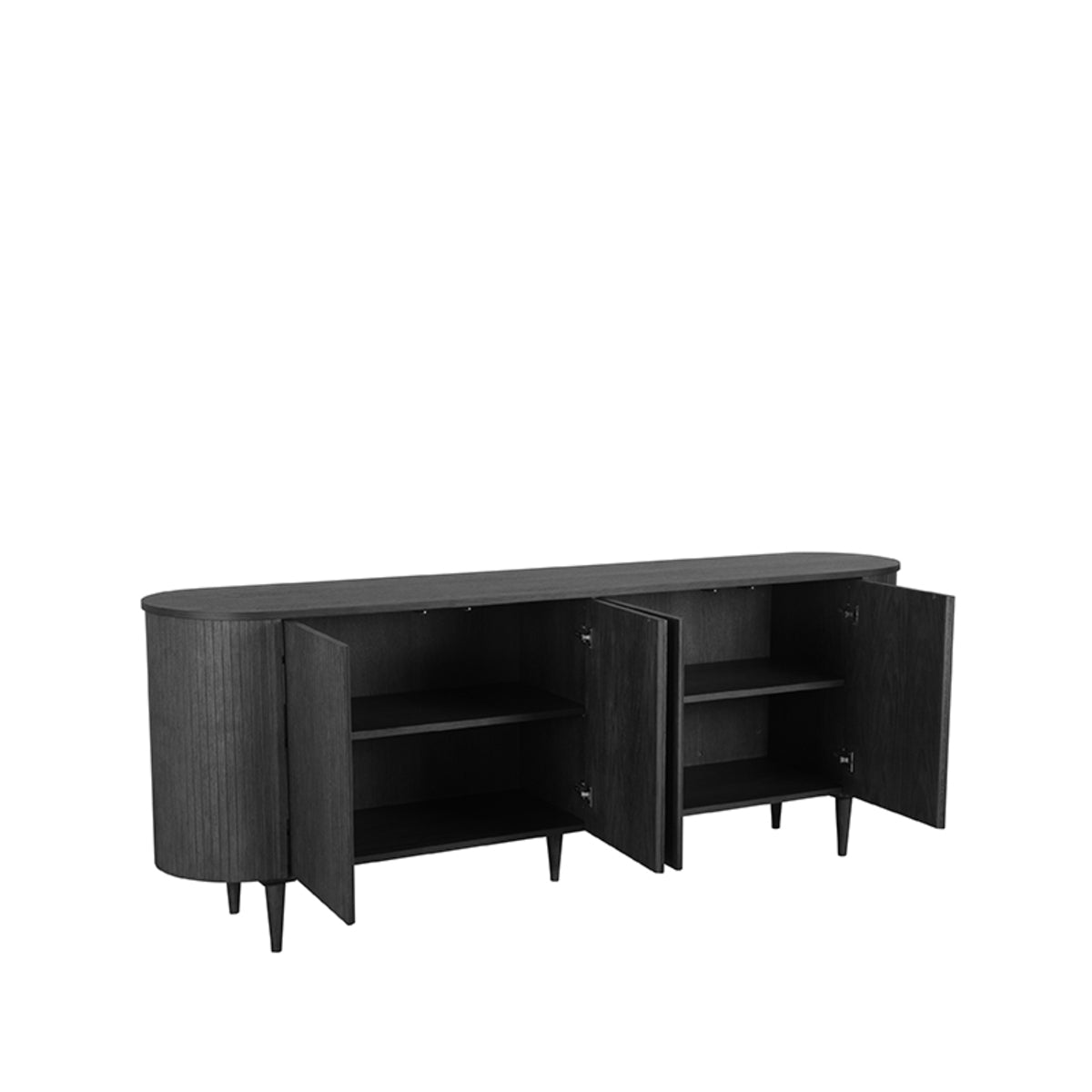 LABEL51 - Dressoir Oliva 220 cm - Zwart Eiken