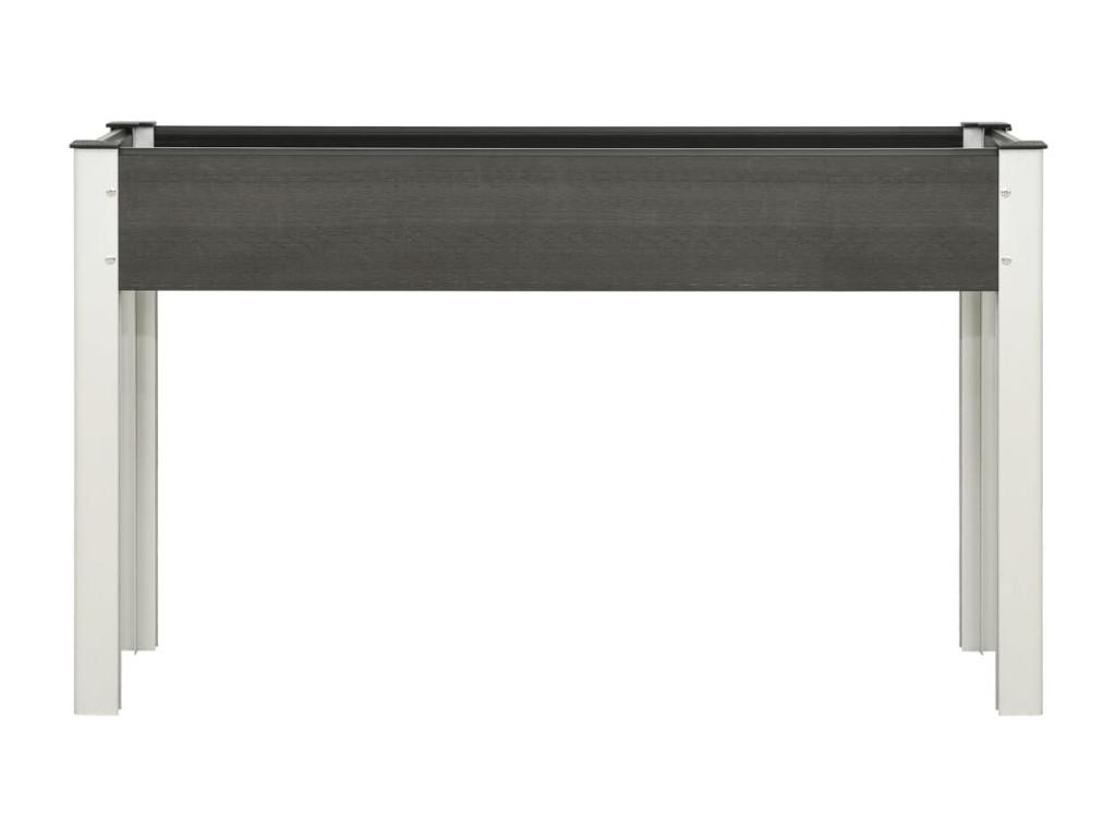 Arriate de jardín WPC gris 120x40x75 cm