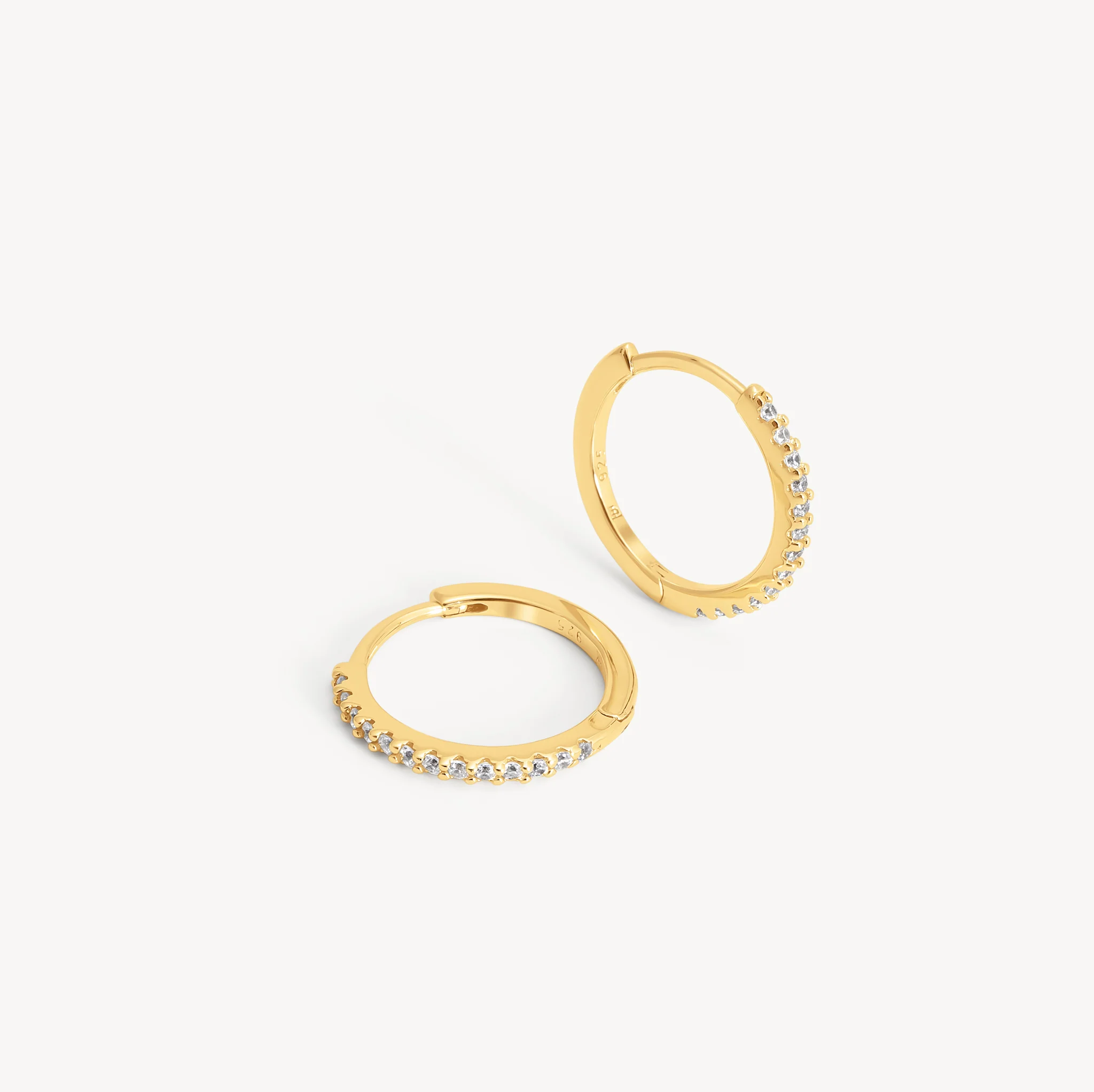 Small Pavé Hoop Earrings