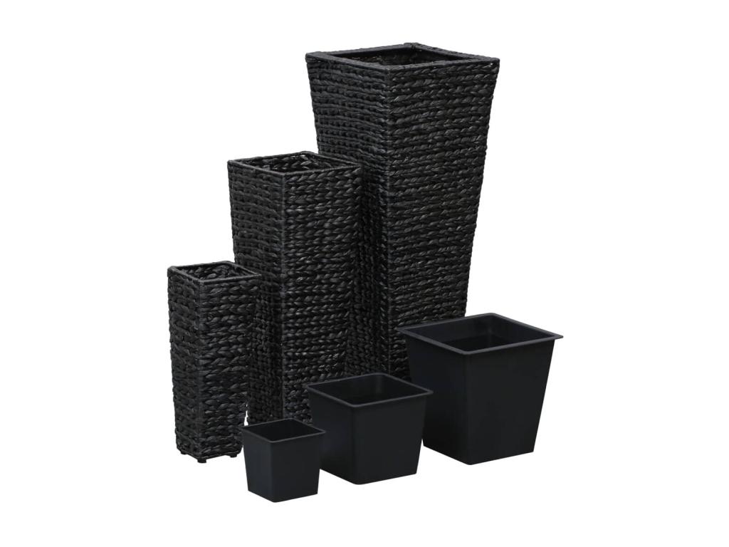 Decoratodo levadas 3 piezas Jacinto de agua Negro