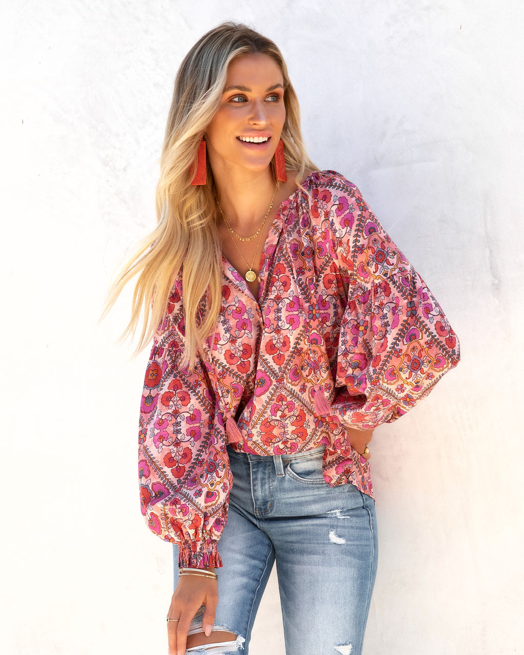 Magnolia Haven Cotton Tassel Tie Top - FINAL SALE - Se7enfashion