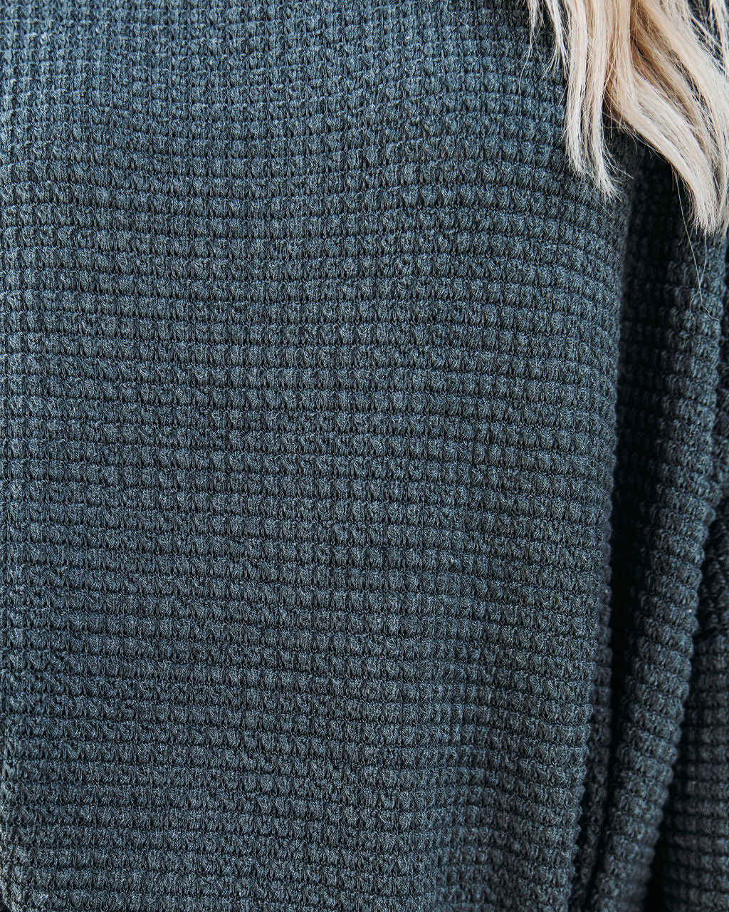 Lovell Boat Neck Thermal Knit Top - Pine - Se7enfashion