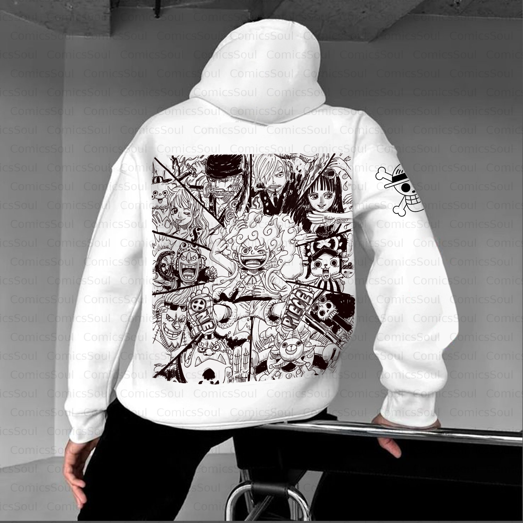 Unisex Anime Inspired Vintage Plush Hoodie