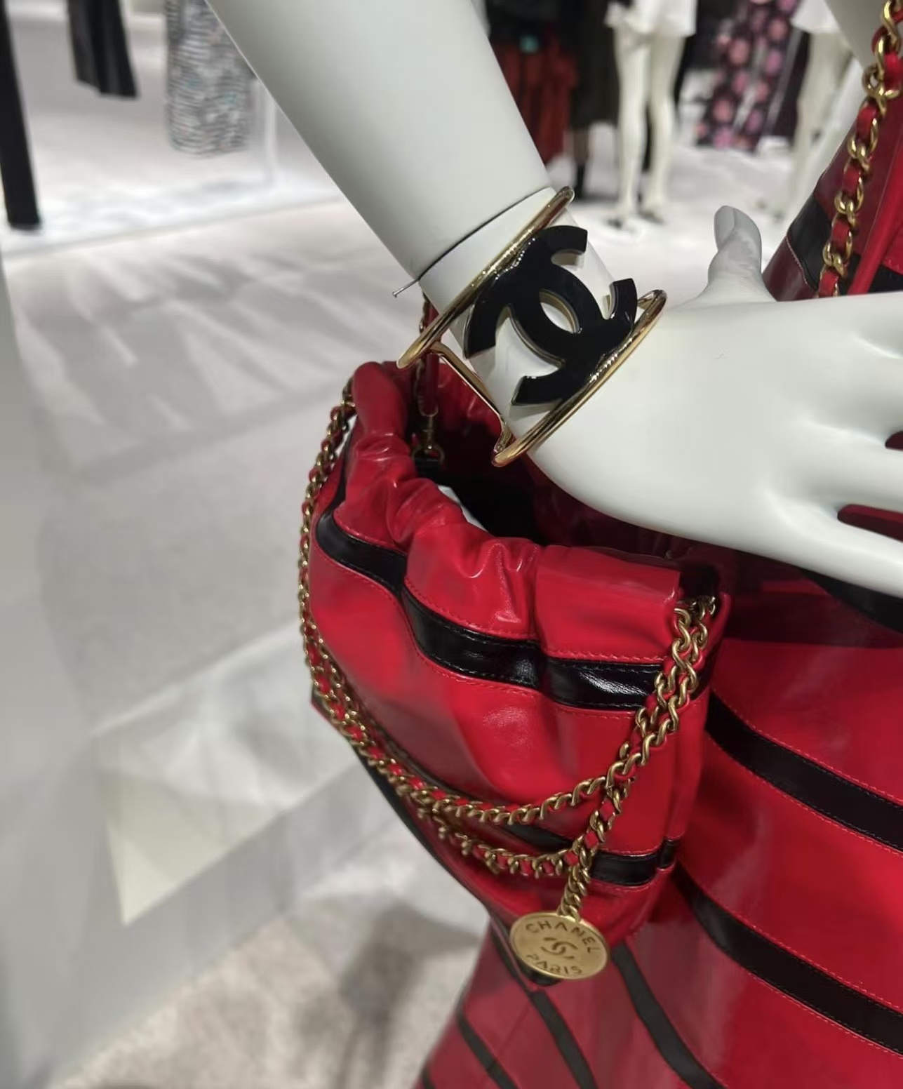 Chanel Open Cuff Funky Exaggerated Geometric Bangle Bracelet - Original Replica Club