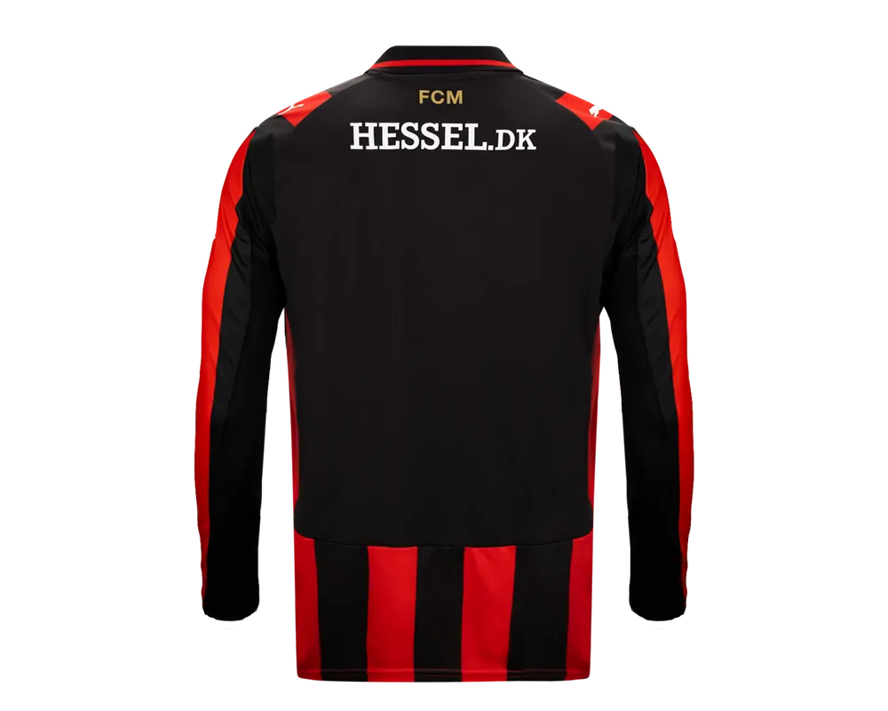 Kid's FC Midtjylland 2025/26 Home Long Sleeve Shirt