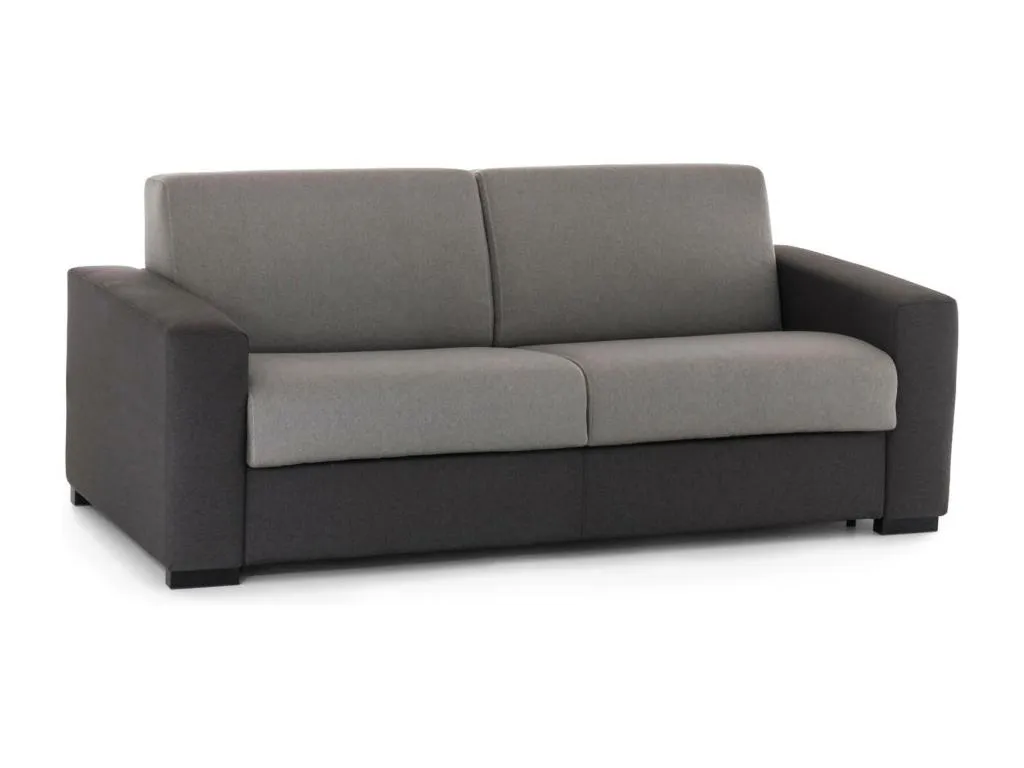 Decoencanto Sofá Cama Sofá de 3 plazas Made in Italy Sofá de salón con apertura giratoria de tejido acolchado con apoyabrazos finos 200x95h90