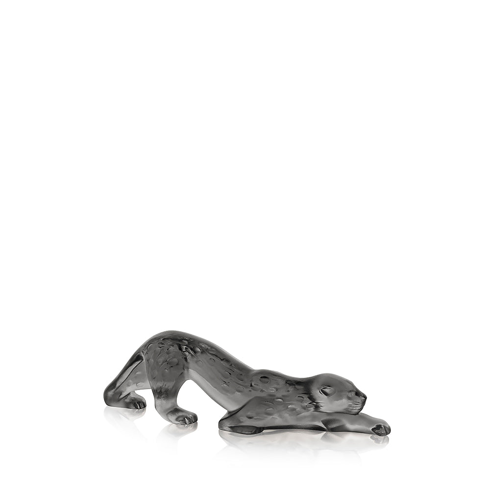 SCULPTURE PANTHÈRE ZEILA PETIT MODÈLE - CRISTAL GRIS