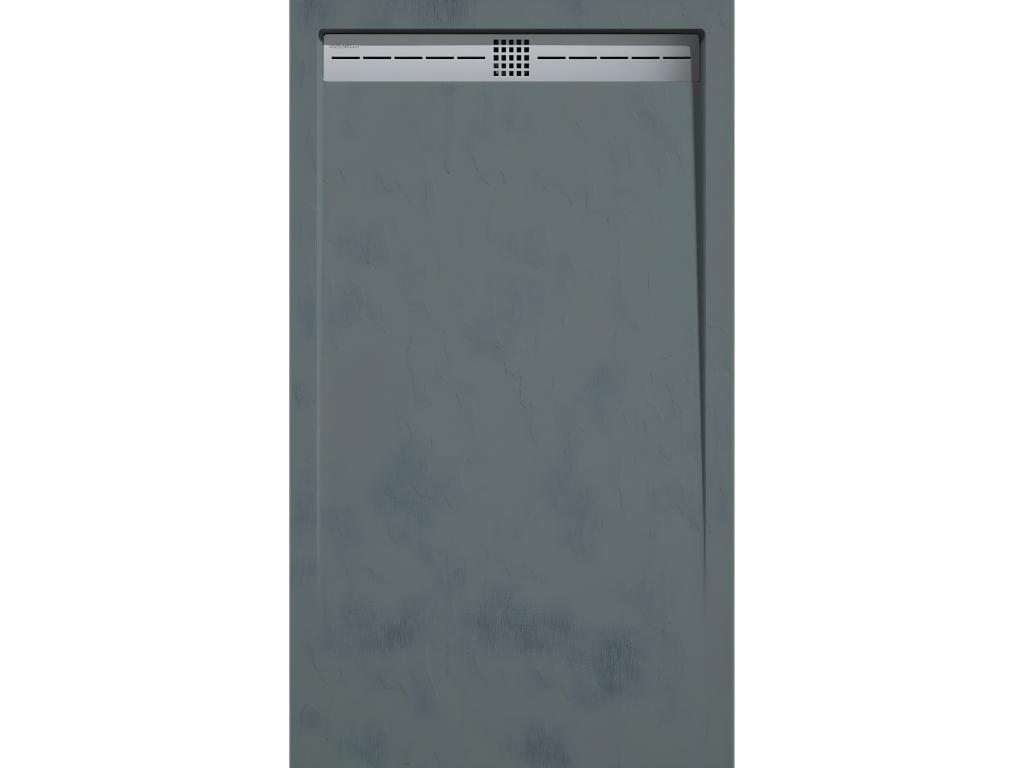 Plato de ducha pizarra ARCO ANTRACITA 80x140 cm rejilla inox