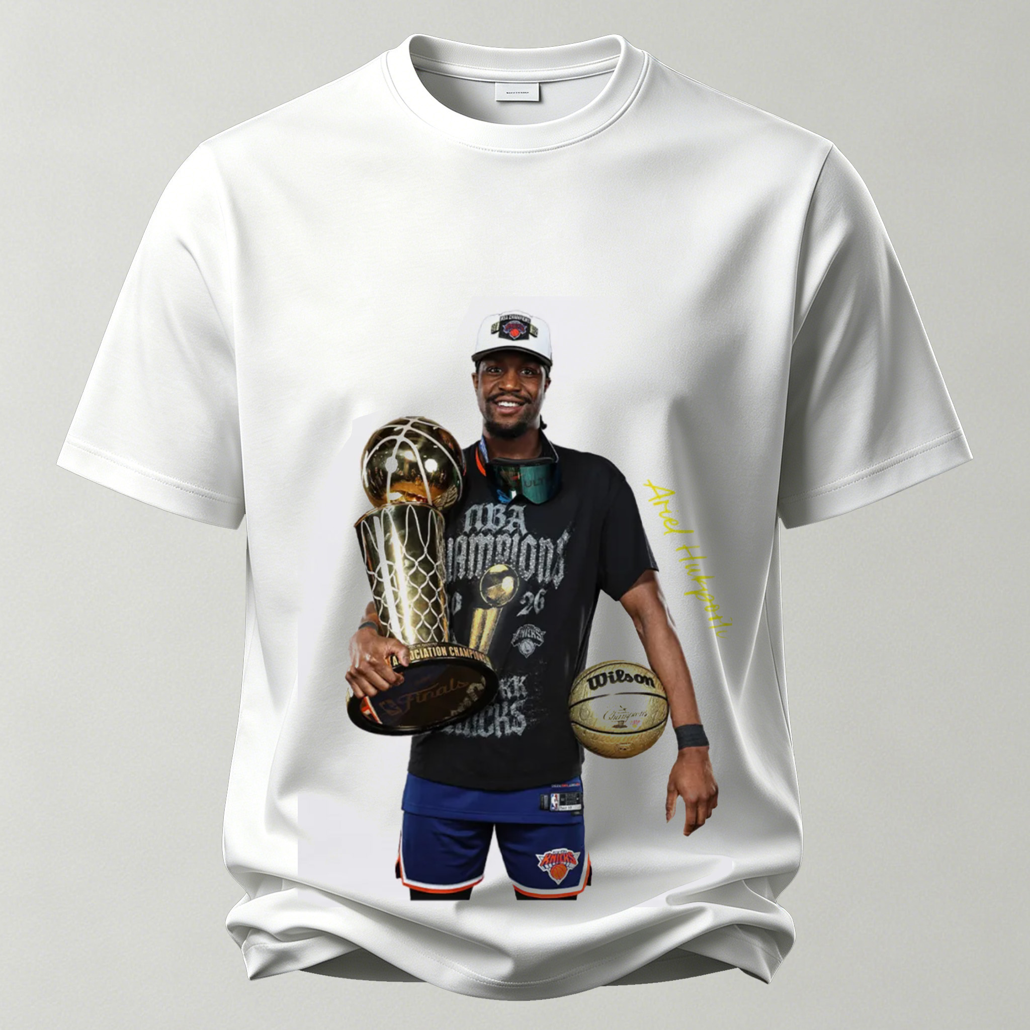 Basketball Player Golden Cup Printed Unisex Oversized T-shirt