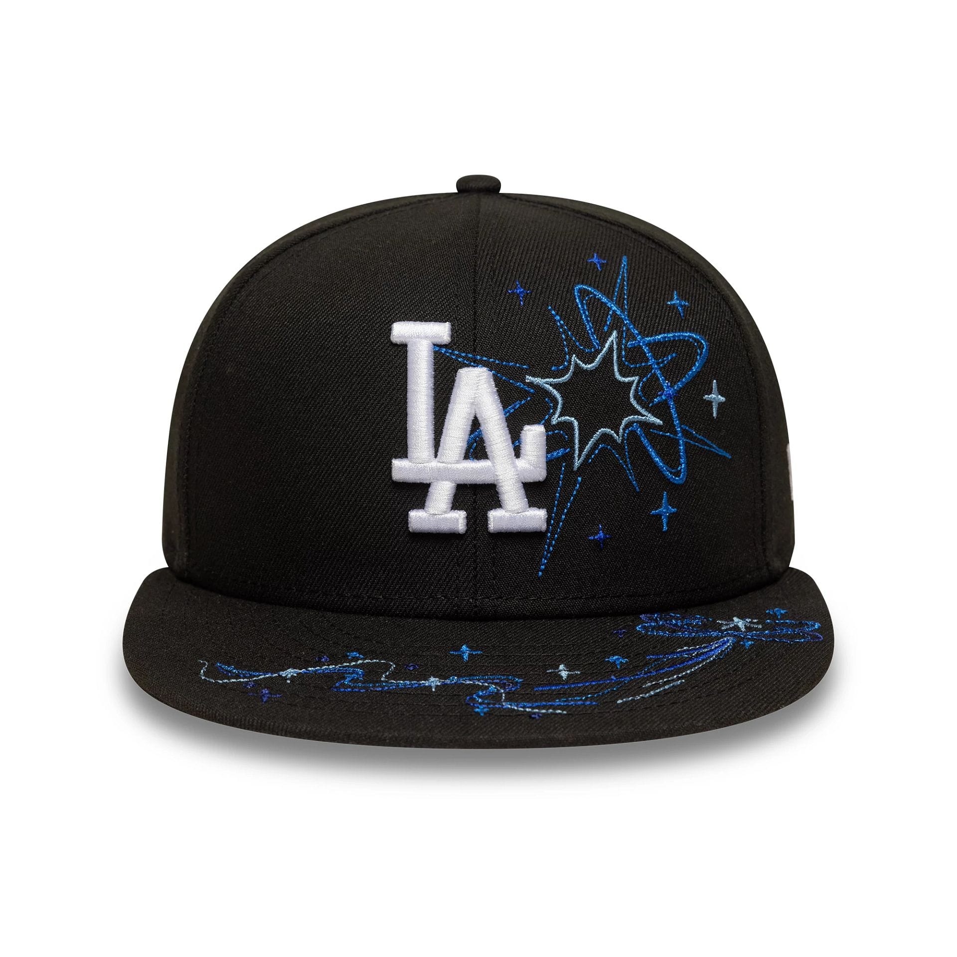 New Era Los Angeles Dodgers Core Black 59FIFTY Fitted Hat - Orbital Astro Design - Byluuna Headwear