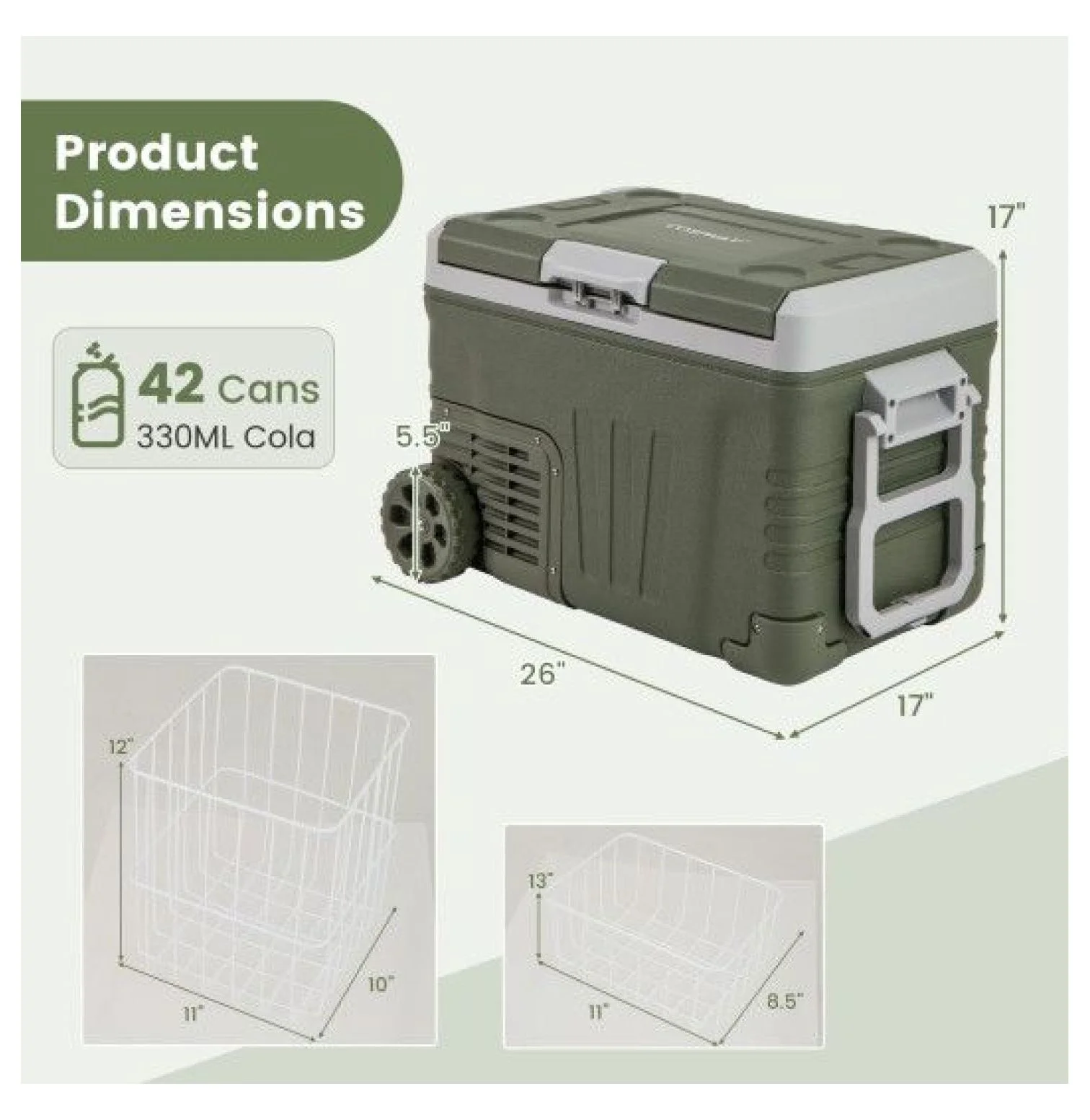 12V Car Refrigerator Portable Fridge - 35L/50L Electric Cooler, Adjustable Temp -4-H~68-H, DC 12/24V & AC 100-240V, for Road Trips, Camping, Food Preservation - Image 4
