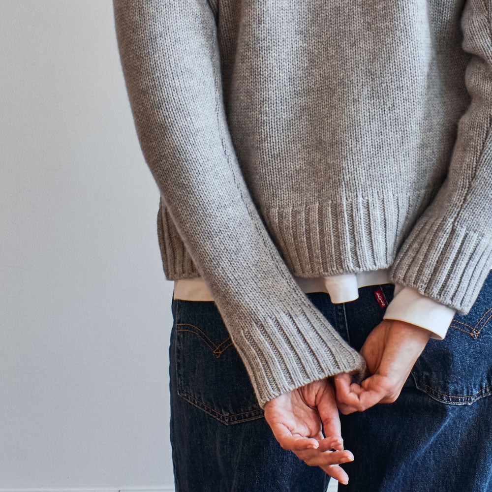 Merci - Pull en laine - Gris