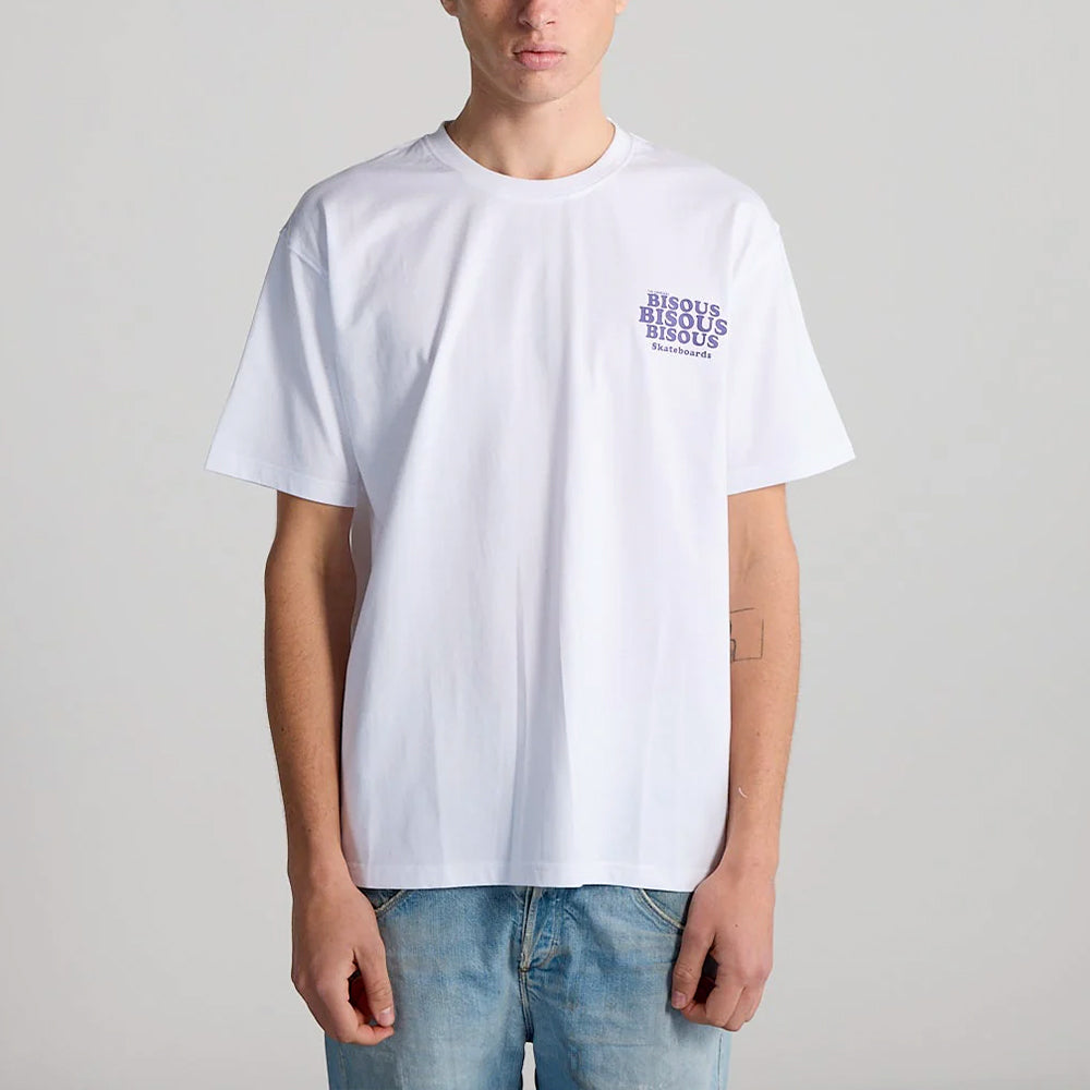 Bisous Skateboard - T-shirt Grease - Blanc