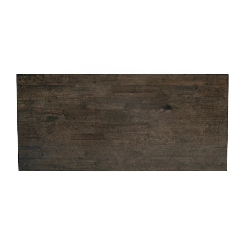 Farmhouse Coffee Table with Shelf and X-Frame Design