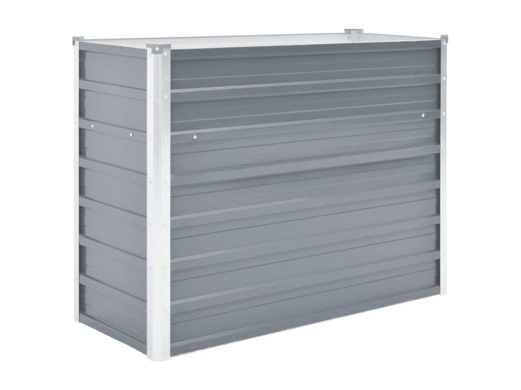Cama de jardín elevada Acero galvanizado 100x40x77 cm Gris