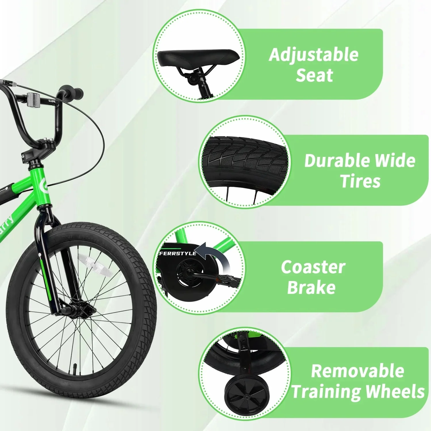 Glerc Kids BMX Style Bicycle 14 Inch Blue With Training Wheels And Coaster Brake - Image 41 Glerc Kids BMX Style Bicycle 14 Inch Blue With Training Wheels And Coaster Brake - Image 41