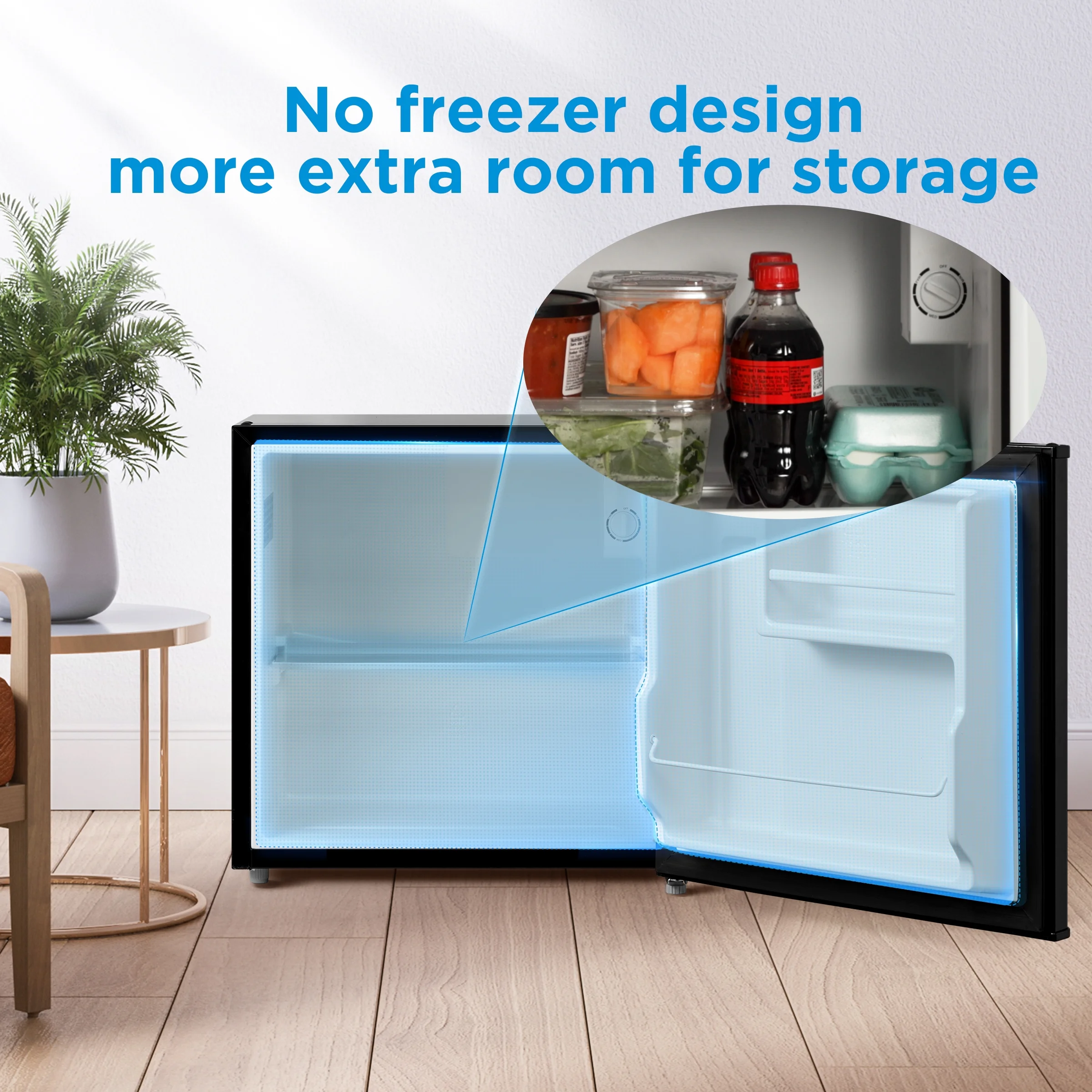 Mainstays 1.7 Cu. ft. Single Door Compact Refrigerator, Black, New - Image 4