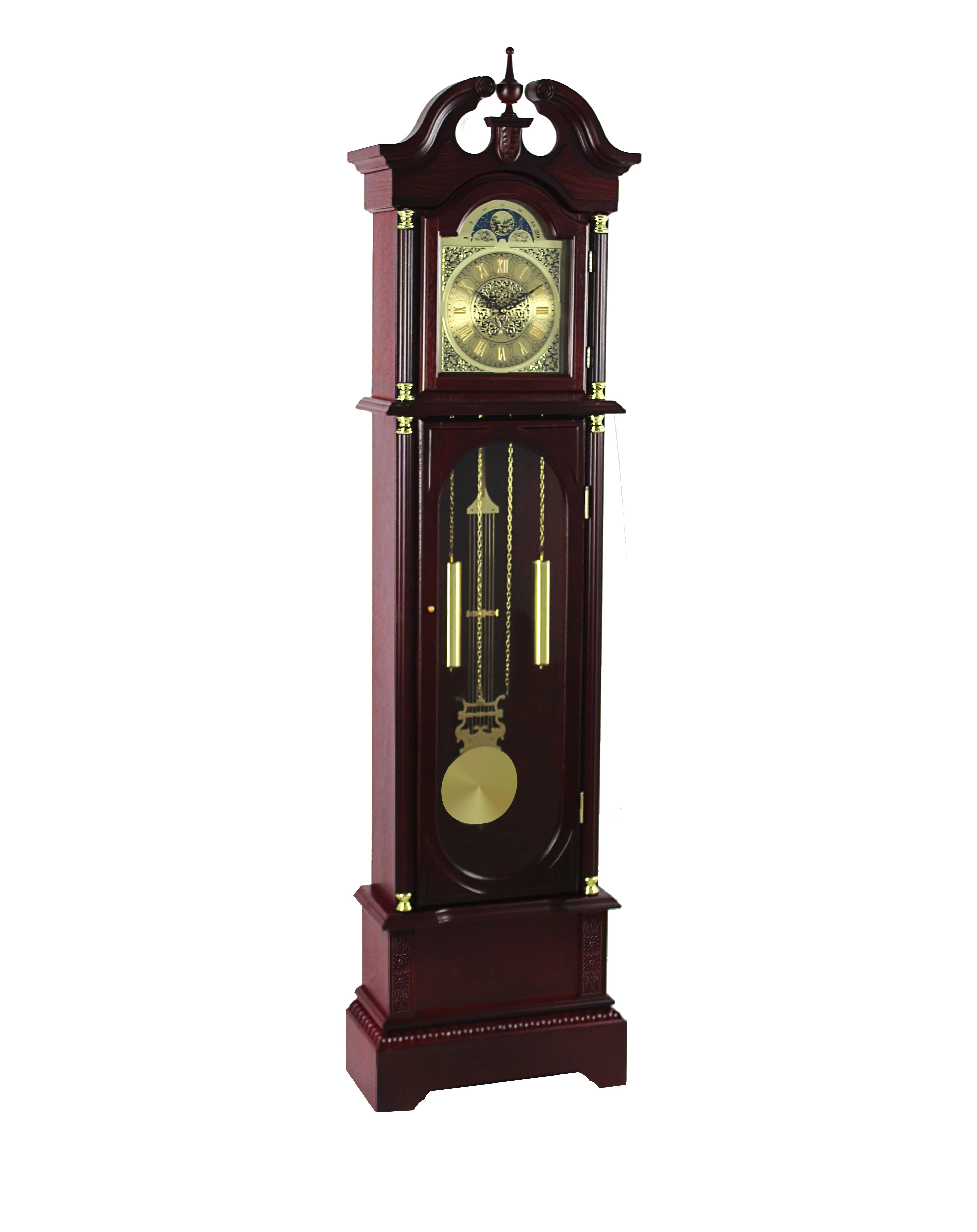 72" Floor Standing Grandfather Clock in Cherry Finish - Image 5