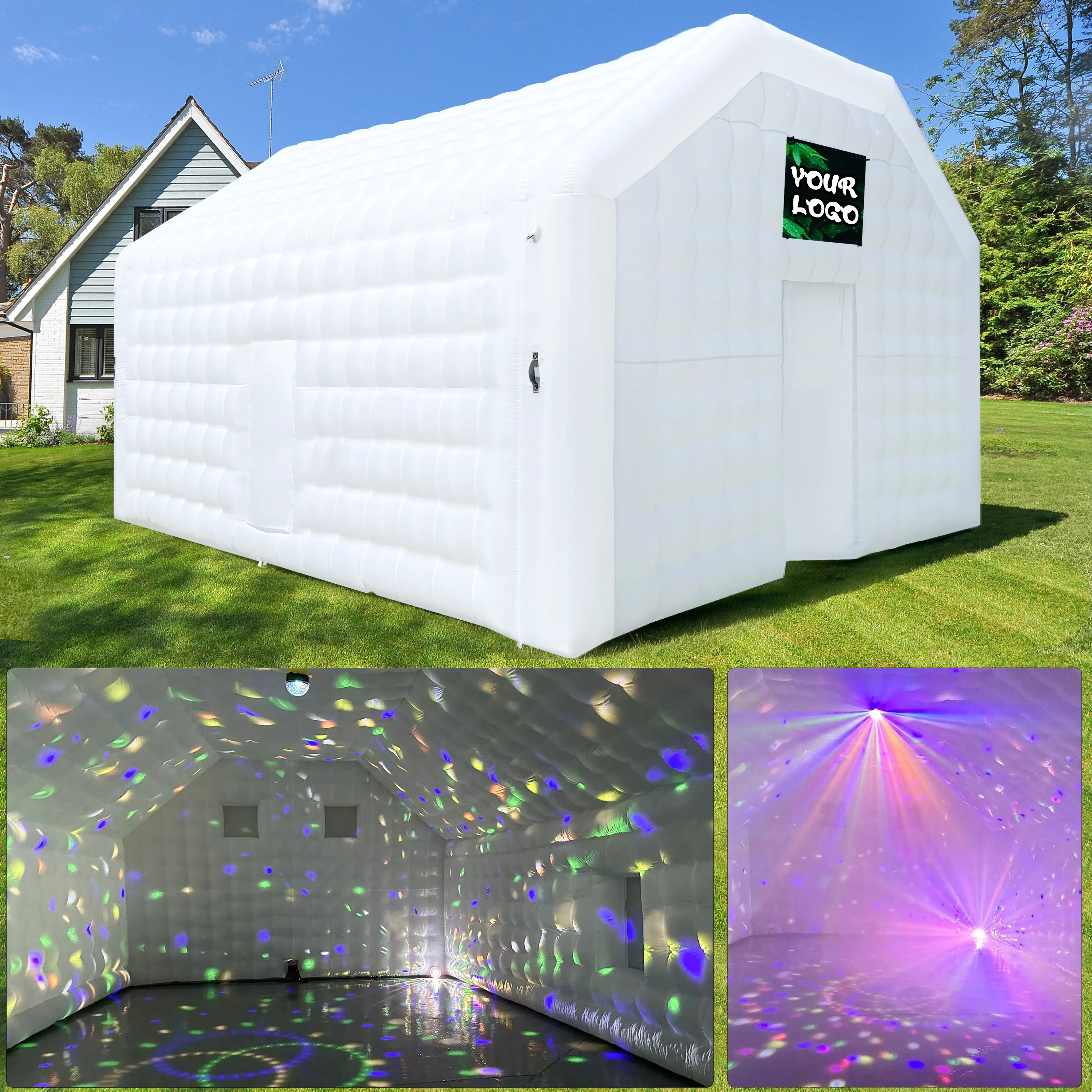 WARSUN 60 Person Large inflatable Party Tent with Disco Cube - Image 27
