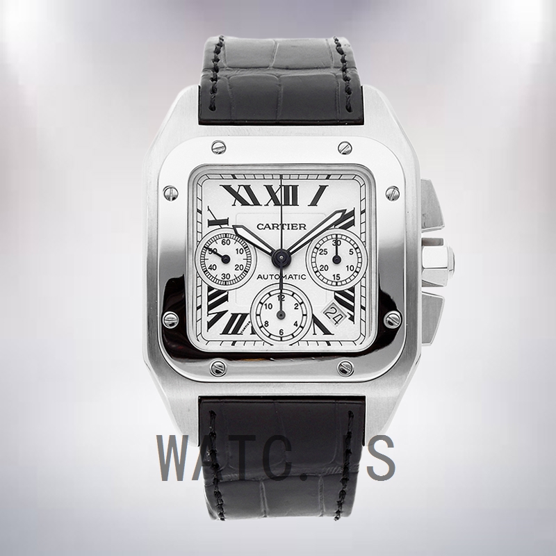 Cartier Santos Men's W20090X8 42mm Leather Strap Automatic
