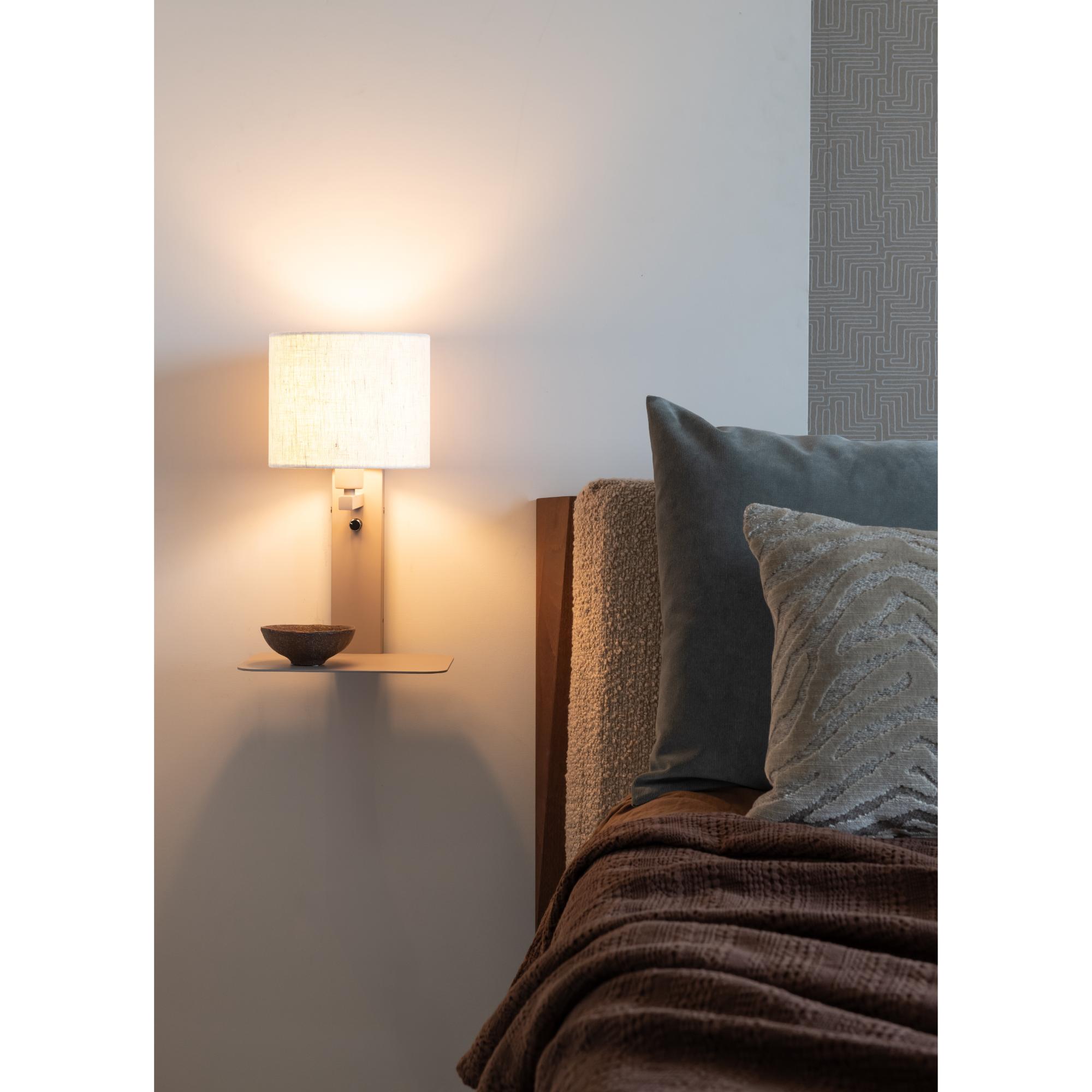 it's about RoMi Florence Wandlamp H 42 cm - Bruin / Wit