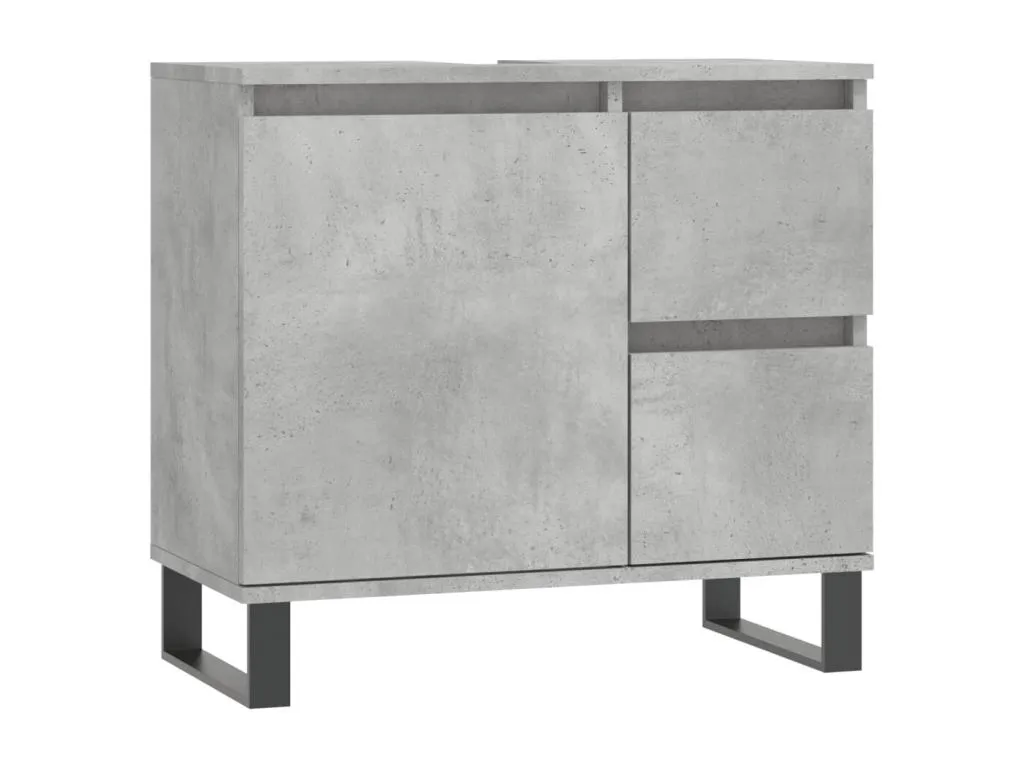 Armario de baño Prietocasa contrachapada gris hormigón 65x33x60 cm