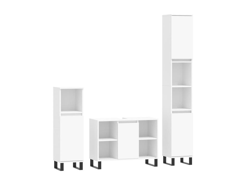 Joliven Juego de muebles de baño 3 pzas madera contrachapada
