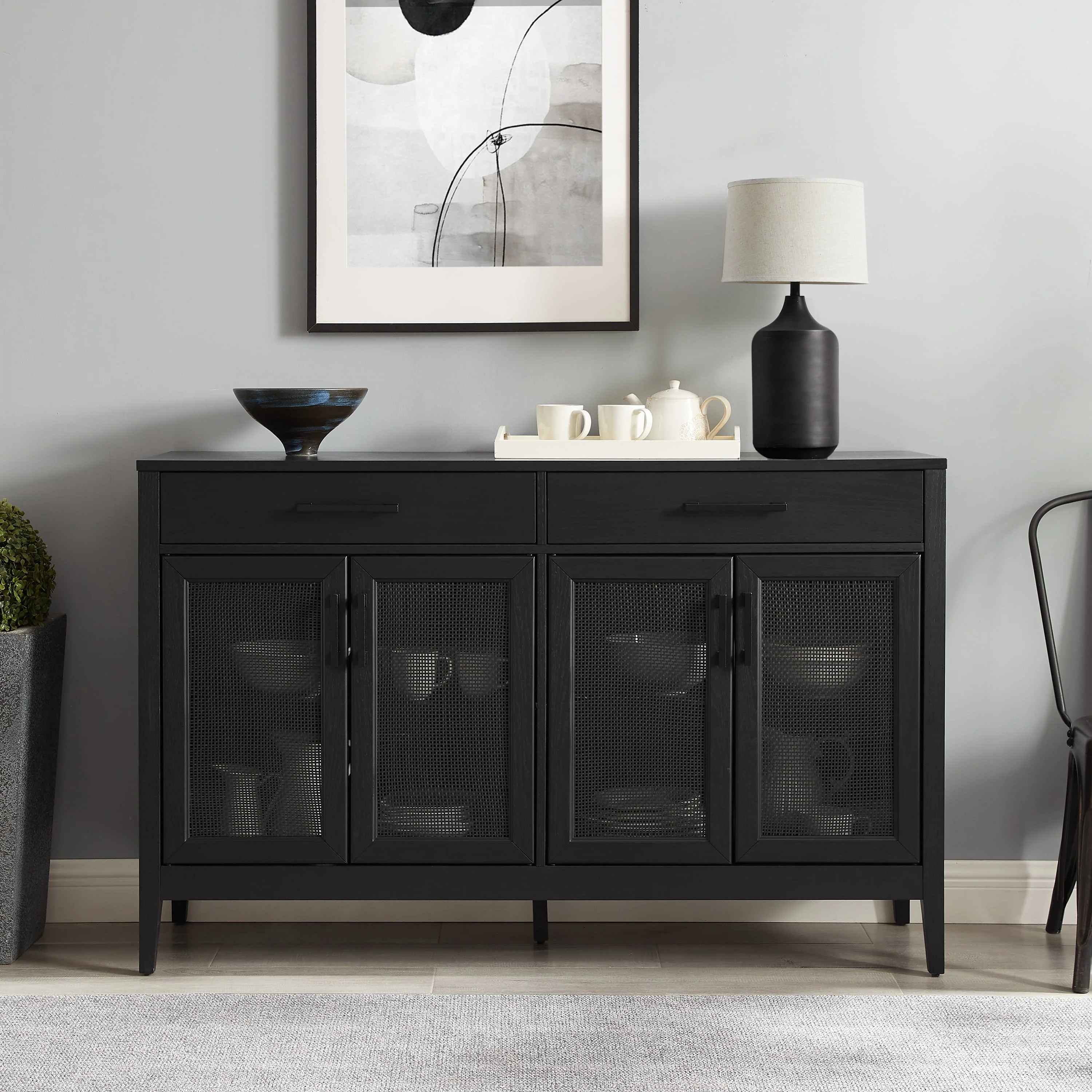 Crosley Furniture Milo Sideboard Black - Image 5